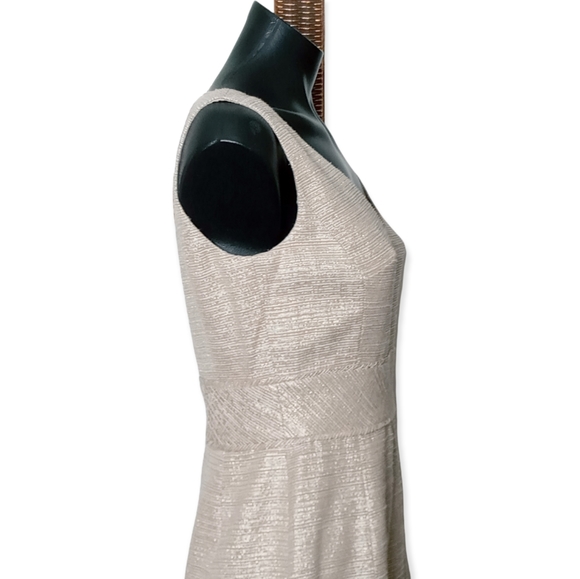Ann Klein NY Gold Metallic Dress Size 4 - Picture 7 of 11
